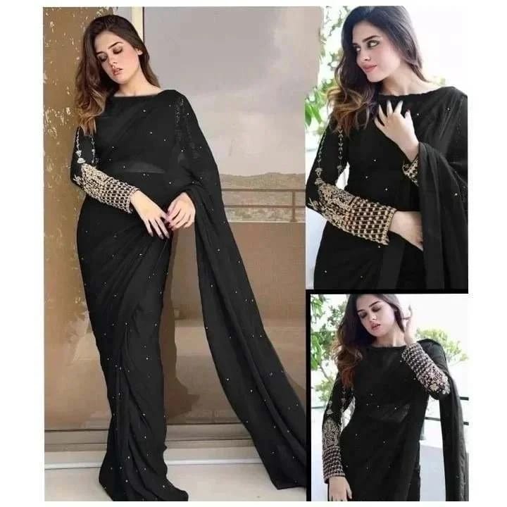 New Pulse attached with embroidery saree🥰