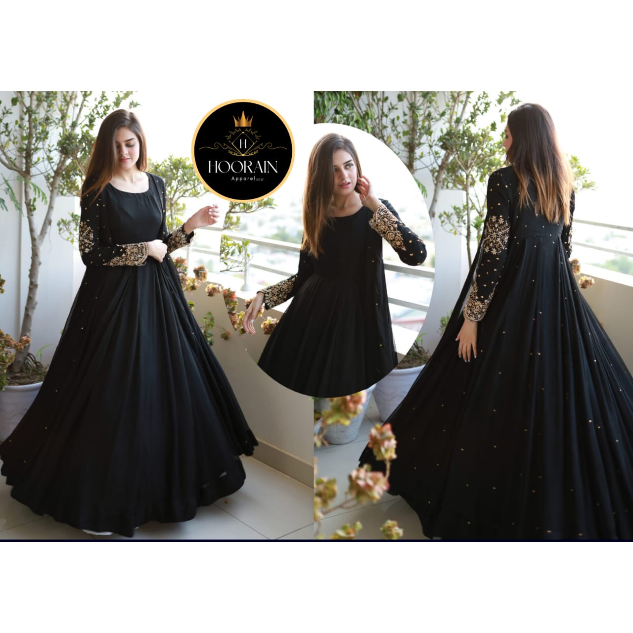 Embroidery Gown with inner ✨👗