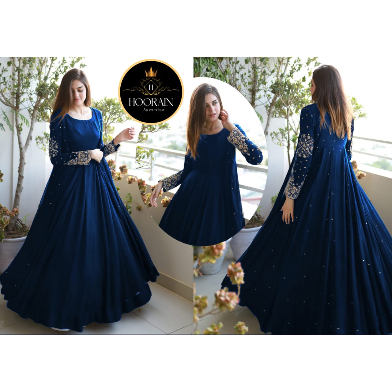 Embroidery Gown with inner ✨👗