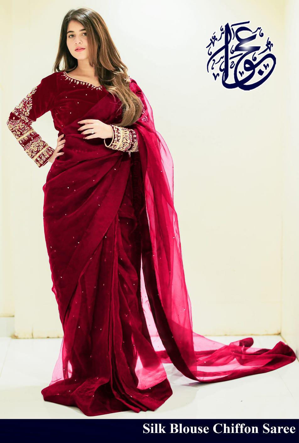 New Embroidy Multi saree