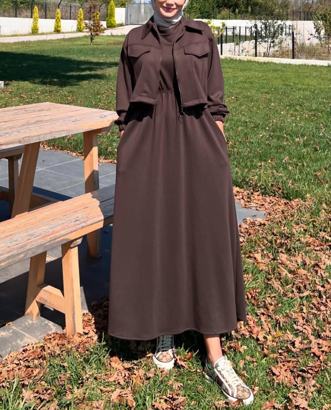 Zipper long bodycone dress
