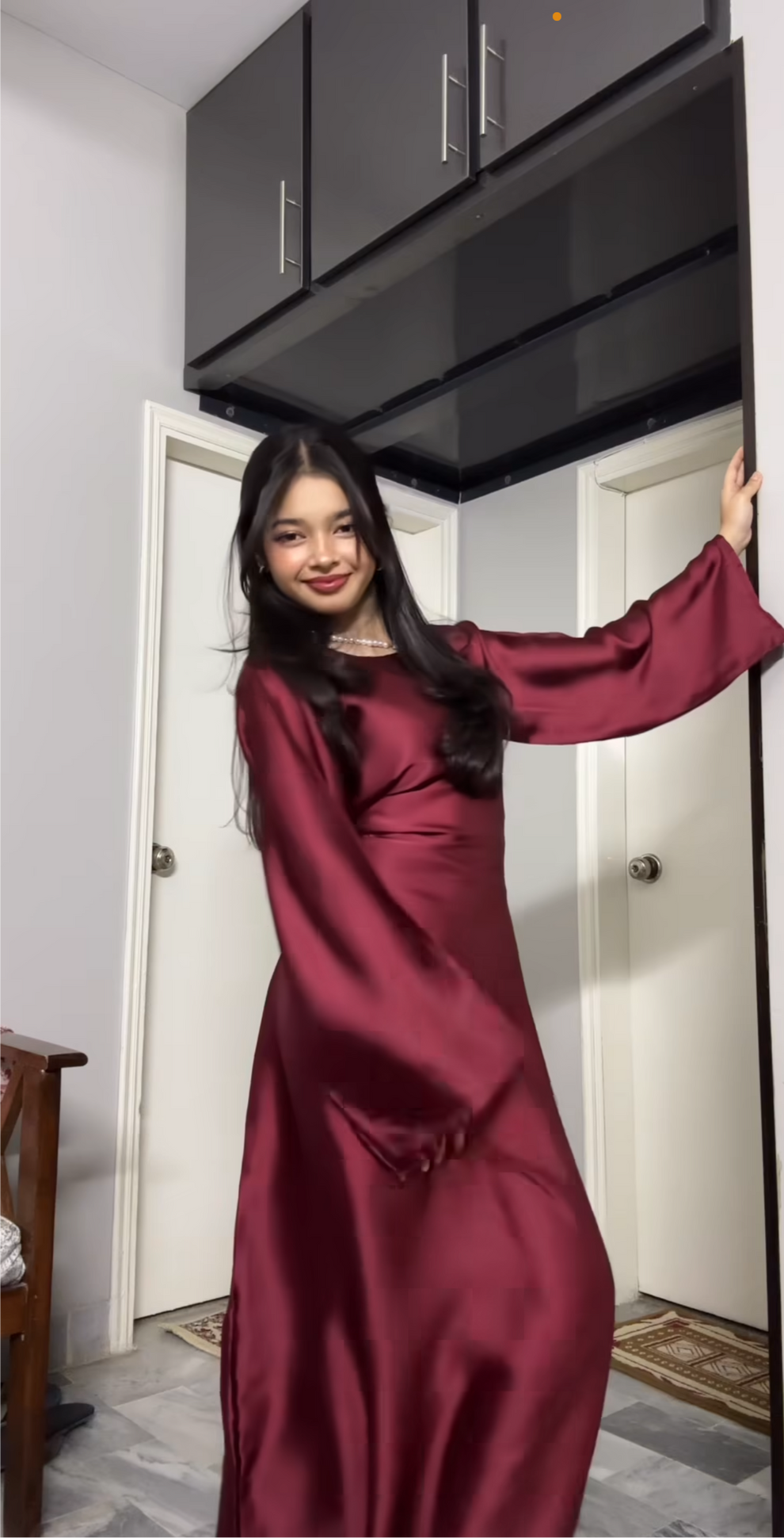 *Long Bodycone Silk Dress🥰*