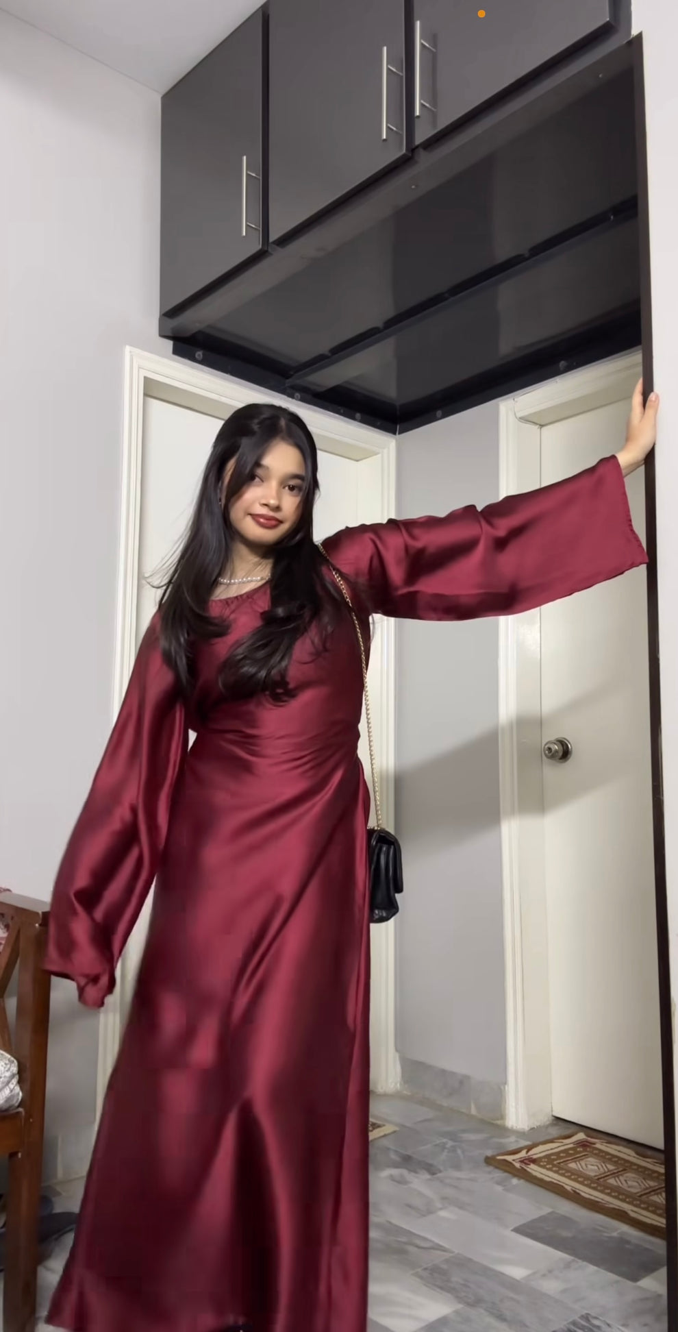 *Long Bodycone Silk Dress🥰*