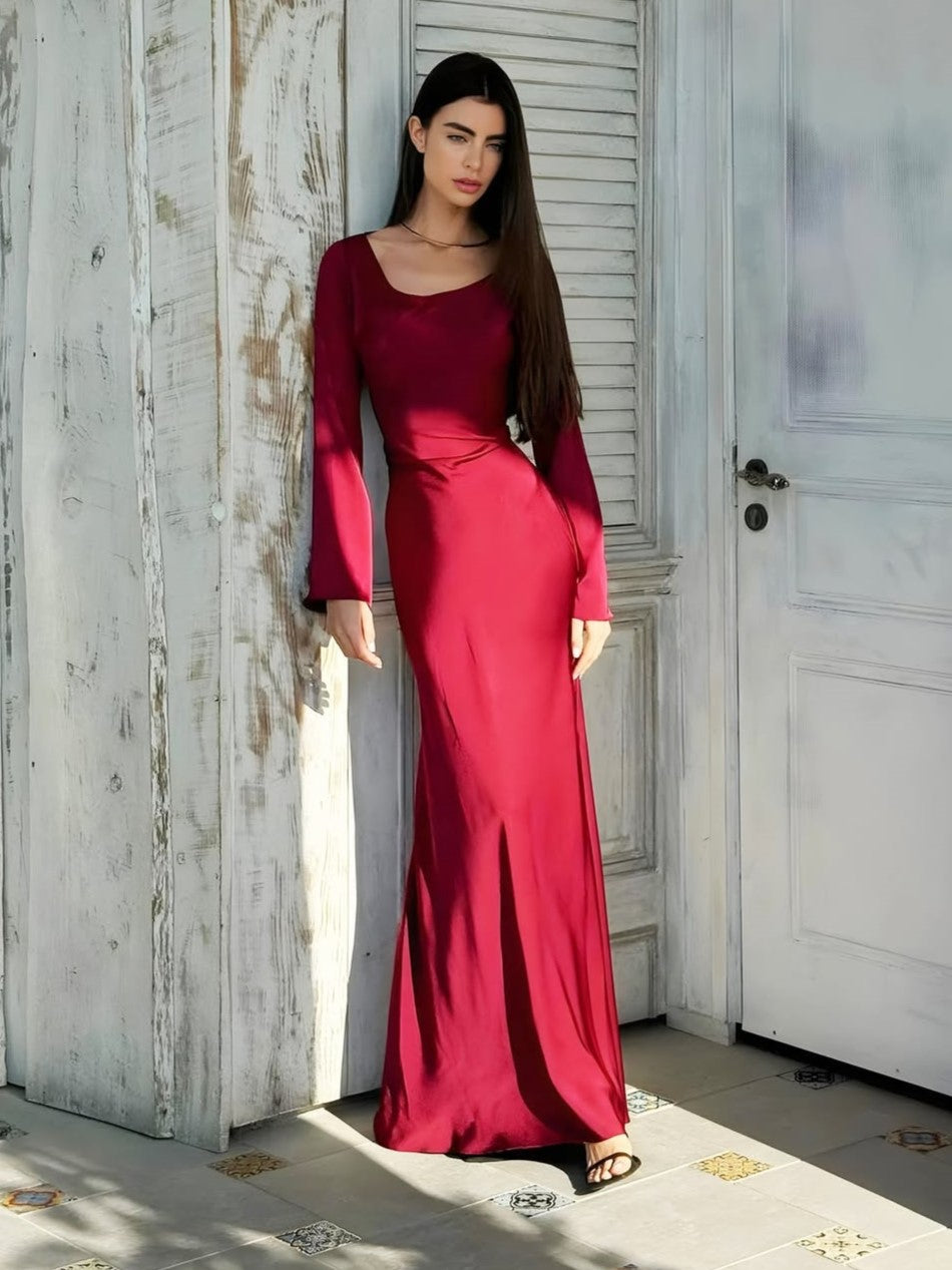 *Long Bodycone Silk Dress🥰*
